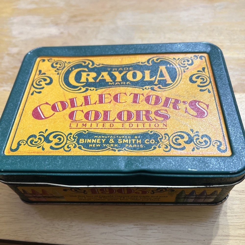 Vintage 1991 Crayola Collector's Colors Limited Edition Tin No Crayons